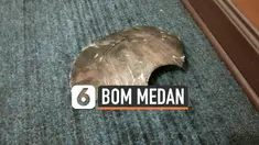 Bom bunuh diri yang meledak di Mapolresta Medan bukan hanya merusak TKP saja, serpihan bom juga menembus yang ada 300 meter dari lokasi pemboman.