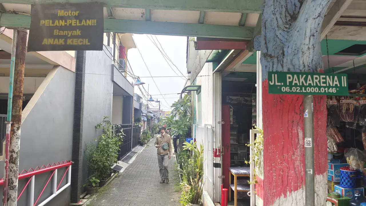 Lokasi dugaan ditemukannya babi ngepet di Jalan Pakarena II, Kecamatan Sukmajaya, Kota Depok.