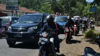 Kondisi lalu lintas di Jalan Nasional Lintas Selatan (JLS) Jawa Tengah, ruas Ciguling, Majenang, Cilacap. (Foto: Liputan6.com/Muhamad Ridlo)
