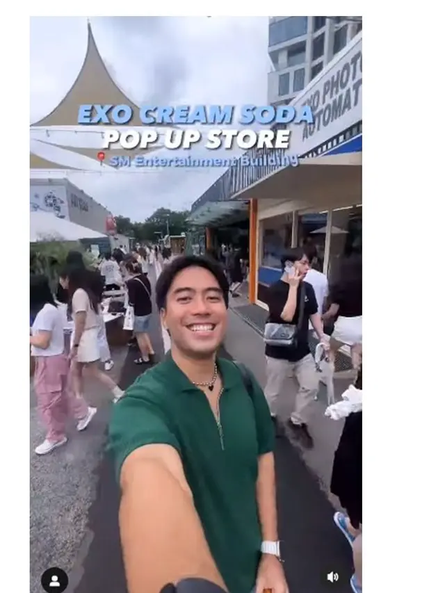 8 Momen Vidi Aldiano Liburan Sekaligus Kerja di Korea Selatan, Kunjungi Pop-Up Store EXO