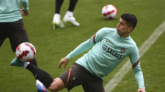 Sesi Latihan Portugal Jelang Hadapi Makedonia Utara di Final