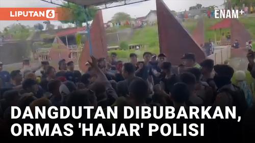 VIDEO: Tidak Terima Dibubarkan, Anggota Ormas 'Hajar' Polisi