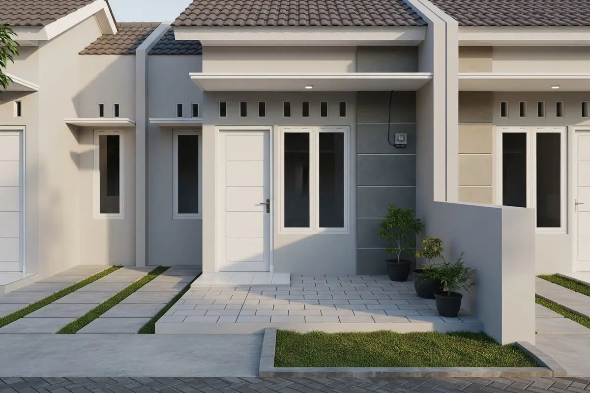 Teras Minimalis dengan Paving Block