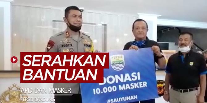 VIDEO: Persib Bandung Serahkan Bantuan 250 APD dan 10.000 Masker kepada Polda Jawa Barat