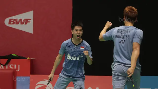 Kevin Sanjaya, Marcus Gideon, Daihatsu Indonesia Masters 2018, Bola.com
