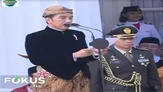 Dalam sambutannya, presiden mengingatkan pancasila lahir atas dasar pergulatan pemikiran dan kejernihan batin para pendiri bangsa.