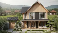 7 Model Rumah Japandi di Desa dengan Halaman Luas, Hunian Tenang dan Asri