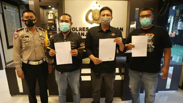 Rombongan pengendara Motor Gede (Moge) yang melintas di jalur kendaraan roda empat (R4) Jembatan Surabaya-Madura (Suramadu) dan terekam CCTV akhirnya meminta maaf. (Foto: Dok Istimewa)