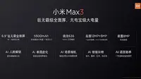 Diumumkan Besok, Bos Xiaomi Umbar Spesifikasi Mi Max 3