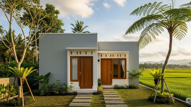 Model Rumah Kontrakan Sederhana 2 Pintu Minimalis/Ilustrasi AI