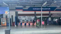 Stasiun Pasar Turi Surabaya. (Dian Kurniawan/Liputan6.com)