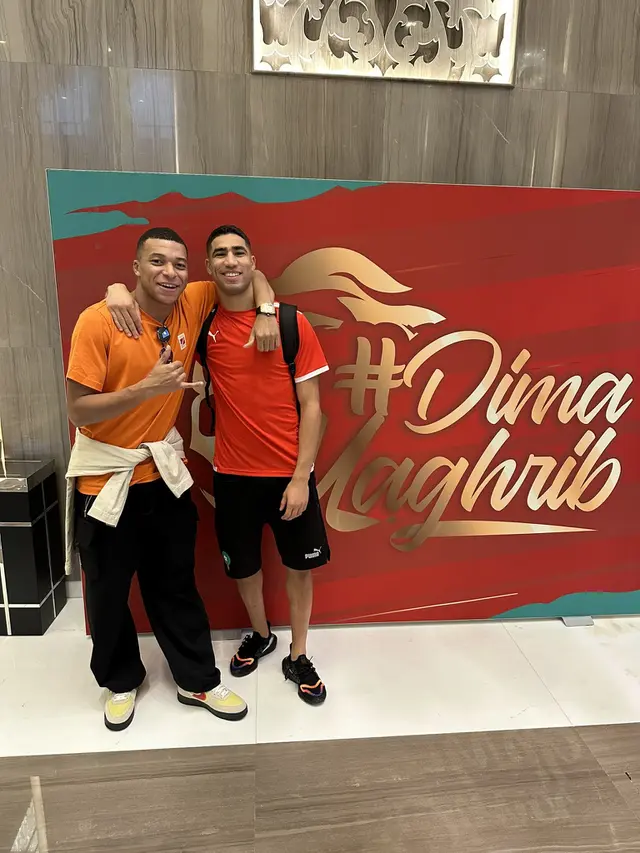 Mbappe unggah foto bersama Achraf Hakimi