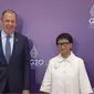 Menlu Retno Marsudi dan Menlu Rusia Sergey Lavrov.