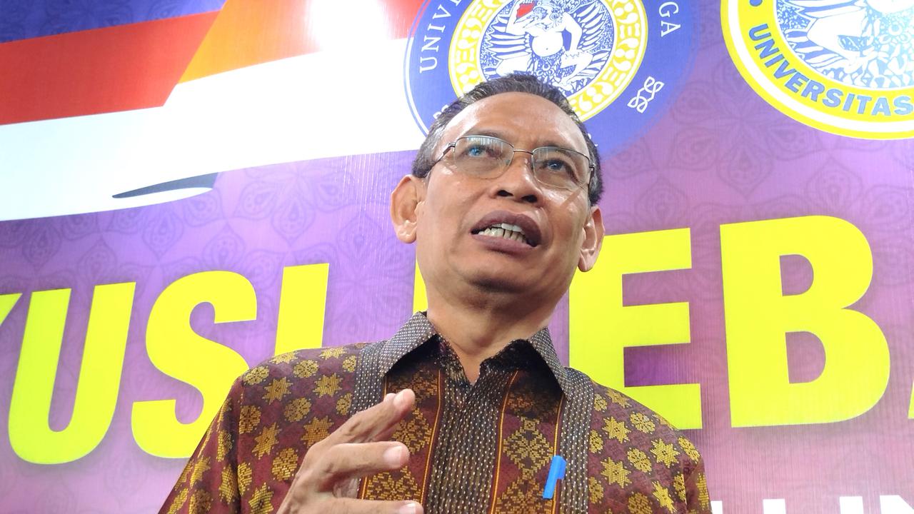 Rektor Universitas Airlangga (UNAIR) Prof Dr Mohammad Nasih dalam forum diskusi kebangsaan di Jakarta.