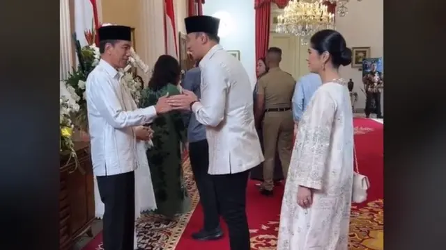 Hadiri Open House Jokowi di Istana Negara Bersama AHY, Rambut Annisa Pohan Jadi Perhatian Warganet