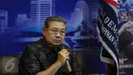 Ketua Umum Partai Demokrat, Susilo Bambang Yudhoyono memberikan klarifikasi terkait penyadapan dirinya dengan Ketua MUI Ma'ruf Amin, Jakarta, Rabu (1/2). (Liputan6.com/Faizal Fanani)