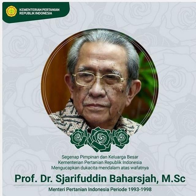 Mantan Menteri Pertanian Sjarifuddin Baharsjah Meninggal Dunia Bisnis Liputan6 Com