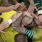Selebrasi pemain Timnas Brasil usai Richarlison menjebol gawang Serbia dalam pertandingan Grup G Piala Dunia 2022 yang berlangsung di Lusail Stadium, Qatar, Jumat (25/11/2022).&nbsp;(AP Photo/Thanassis Stavrakis)
