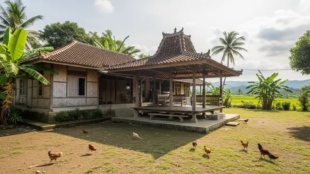 Rumah Kampung dengan Pendopo Depan