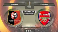 Jadwal 16 besar Liga Europa 2018-2019 leg-1, Rennes vs Arsenal. (Bola.com/Dody Iryawan)