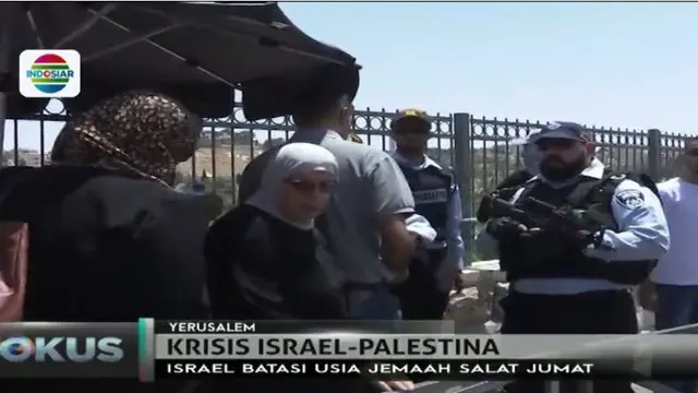  Pihak berwenang Israel hanya mengizinkan pria berusia di atas 50 tahun memasuki kompleks masjid