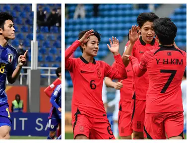 Lengkap sudah 24 kontestan yang akan berlaga pada ajang Piala Dunia U-20 2023 di Indonesia pada 20 Mei hingga 11 Juni 2023. Dua tiket terakhir resmi diraih oleh dua raksasa Asia, Jepang dan Korea Selatan setelah memastikan lolos ke babak semifinal Piala Asia U-20 2023. Dalam laga perempatfinal, Minggu (12/3/2023) keduanya mampu menyingkirkan lawan-lawannya. Jepang menaklukkan Yordania dengan skor 2-0, sementara Korea Selatan mesti melewati babak perpanjangan waktu untuk menjinakkan China dengan skor 3-1 (1-1). (Kolase AFC)