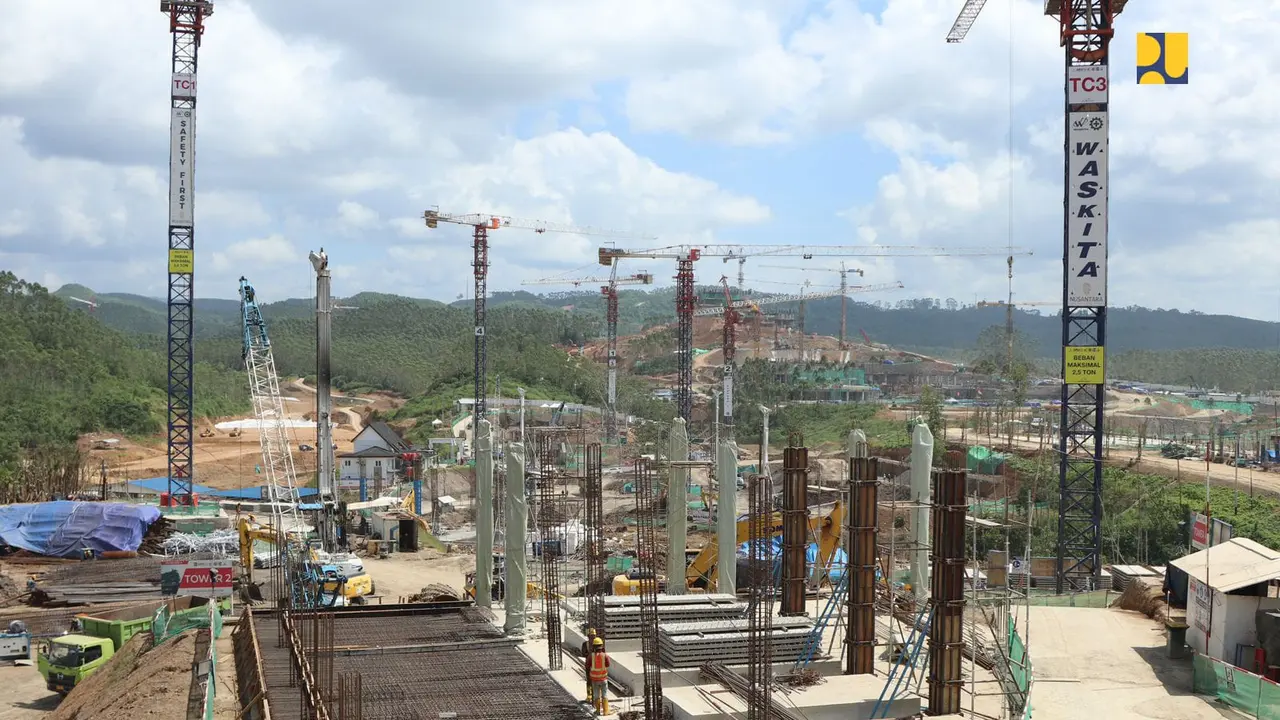 Pembangunan infrastruktur dasar Ibu Kota Negara atau IKN Nusantara tahap I telah mencapai 36 persen. Seluruh kegiatan masih terjaga dari sisi jadwal pelaksanaan (on schedule). (Dok Kementerian PUPR)