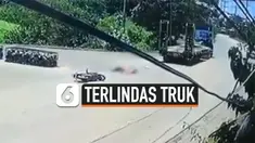 TRUK TIBA-TIBA MUNDUR MELINDAS PEMOTOR
