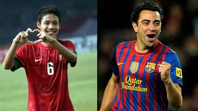 Evan Dimas dan Xavi Hernandez