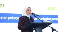 Menteri Ketenagakerjaan, Ida Fauziyah saat meresmikan Perkumpulan Pengelola Pelatihan Pekerja Migran Indonesia (P4MI) di Jakarta, Kamis (20/6/2024). (Foto: Istimewa)