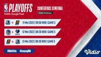 Jangan Ketinggalan, Live Streaming NBA Playoff Conference Semifinal di Vidio Pekan Ini. (Sumber : dok. vidio.com)