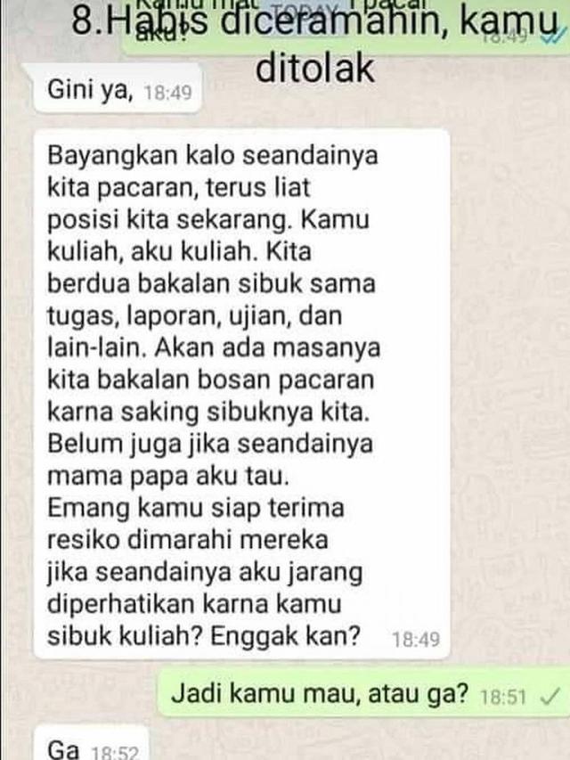 9 Macam Cara Kocak Tolak Pernyataan Cinta, Bikin Ngakak Sekaligus Sedih