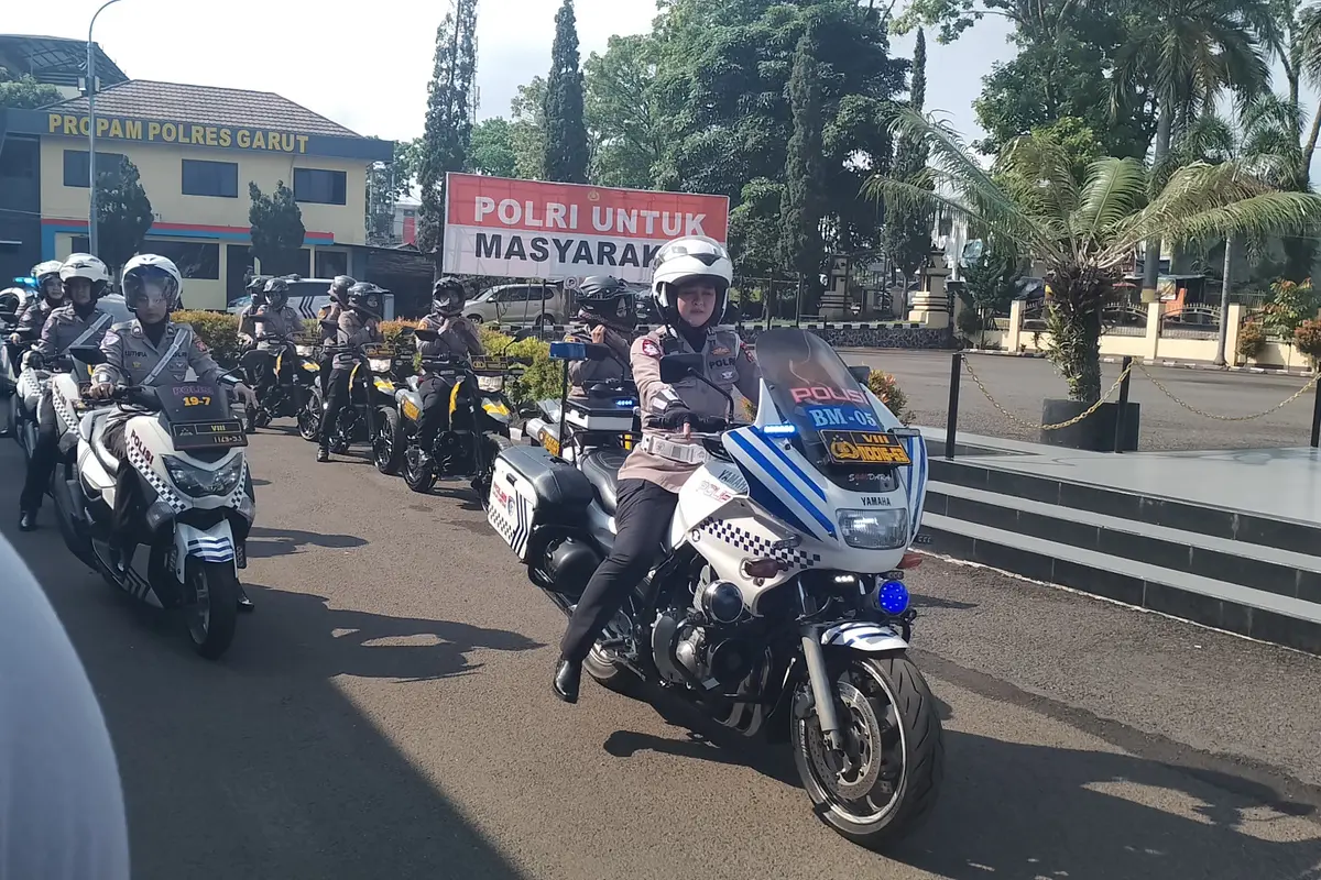 patroli polwan di Garut