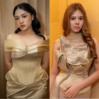 Adik Syifa Hadju dan El Rumi, Sherina Hadju dan Shafeaa Ahmad saat resepsi sang kakak. [@lemotionphoto]