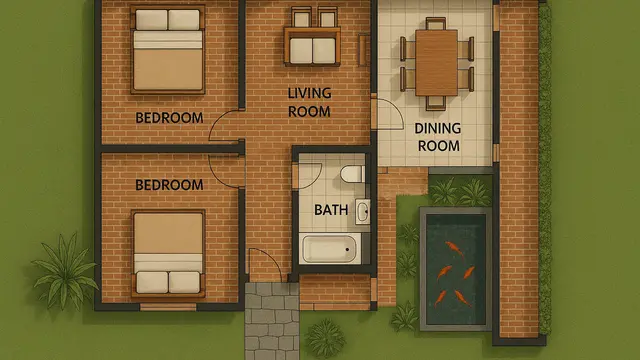 Inspirasi Denah Rumah Klasik yang Cantik dan Modern (Image by ChatGPT)