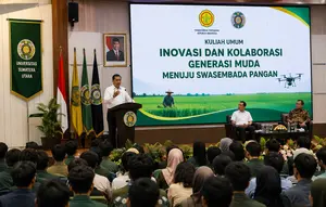 Mentan Ajak Mahasiswa USU Jaga Swasembada Pangan Berkelanjutan