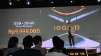 iQOO 13 resmi meluncur di pasar Indonesia sebagai smartphone pertama yang memakai chipset Snapdragon 8 Elite. (Liputan6.com/Yuslianson)