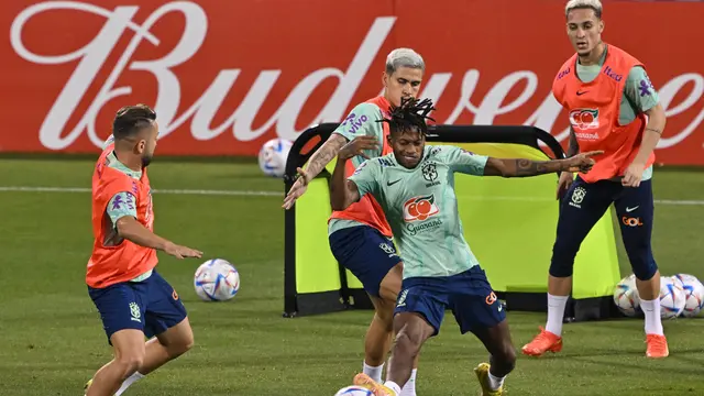 Intip Latihan Brasil Jelang Hadapi Kroasia di Perempatfinal Piala Dunia 2022