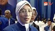 Mantan anggota KPU, Andi Nurpati, dilantik menjadi pengurus DPP Partai Demokrat periode 2010-2015 di Stamford Activity Club, Cibubur. 