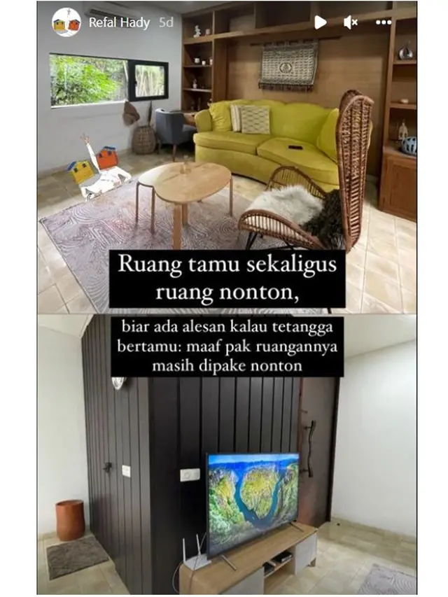 9 Potret Isi Rumah Refal Hady Bergaya Vintage dengan Nuansa Kekinian, Bikin Betah