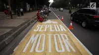 Sanksi Tegas bagi Motor yang Tak Lewat Jalur Khusus di Thamrin