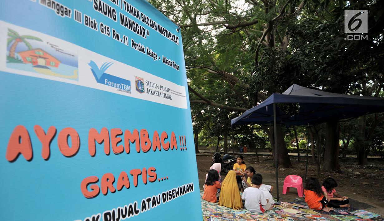 Foto Mendekatkan Anak Anak Dengan Buku Di Taman Baca News Liputan6 Com