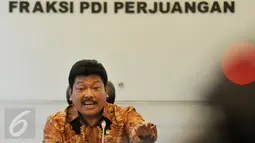 Anggota Komisi XI DPR F-PDIP Andreas Eddy Susetyo memberikan pandangannya di Jakarta, Kamis (14/4). F-PDIP mengawal RUU Pengampunan Pajak (Tax Amnesty) untuk kepentingan bangsa dan mendorong pertumbuhan ekonomi (Liputan6.com/Johan Tallo)