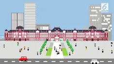 Seorang pria membuat gambar Stasiun Tokyo dengan menggunakan aplikasi Microsoft Office, Power Point. Ia menggambar cukup detail dan membuat takjub banyak orang.