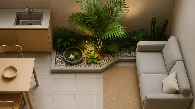 7 Model Rumah 5x6 Meter Minimalis dengan Taman Kecil di Dalam, Bikin Sejuk dan Estetik
