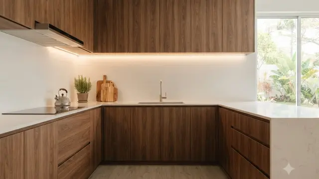 Kombinasi Warna Kitchen Set dan Backsplash yang Elegan