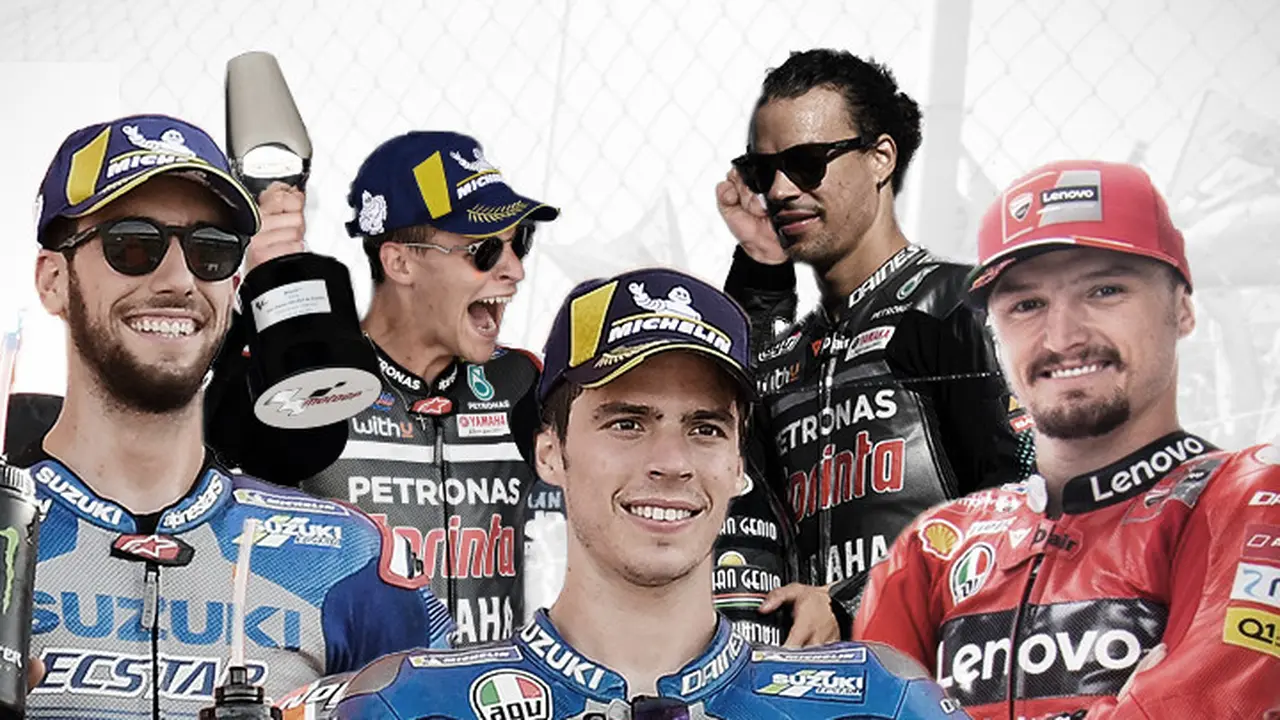 Jack Miller, Joan Mir, Franco Morbidelli, Fabio Quartararo, dan Alex Rins