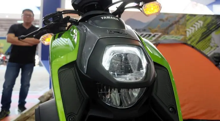 All new Yamaha X-Ride 125 dilengkapi lampu utama dan Daytime Running Lights (DRL) LED.(Septian/Liputan6.com)