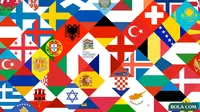Ilustrasi Logo - Bendera Negara UEFA Nations League (Bola.com/Adreanus Titus)