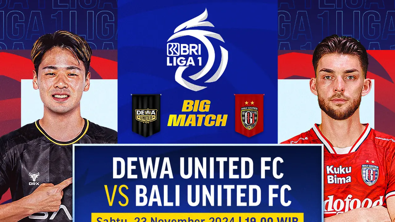 Jadwal BRI Liga 1 Dewa United FC vs Bali United FC Matchweek 11 di VIdio